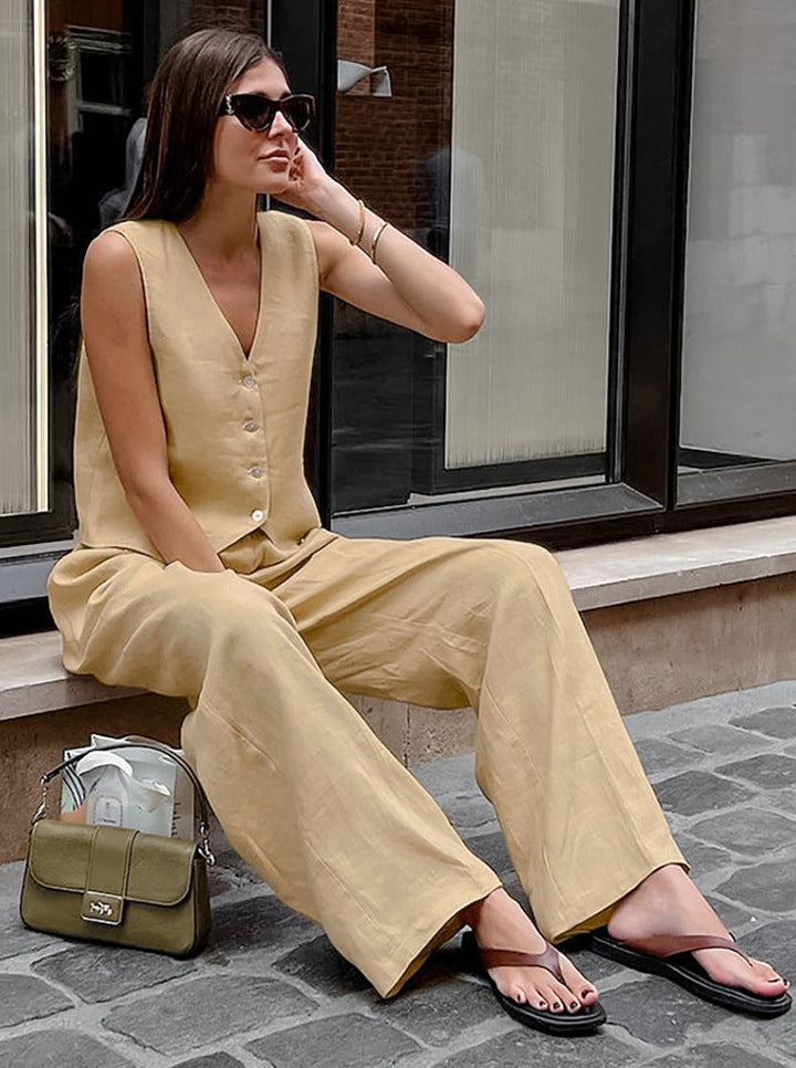 Arianna - Mouwloze casual jumpsuit en modieuze broek