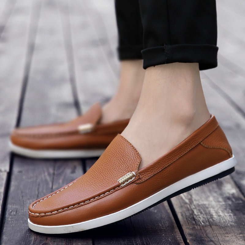 Heren mocassins van synthetisch leer met flexibele zool - Marcos