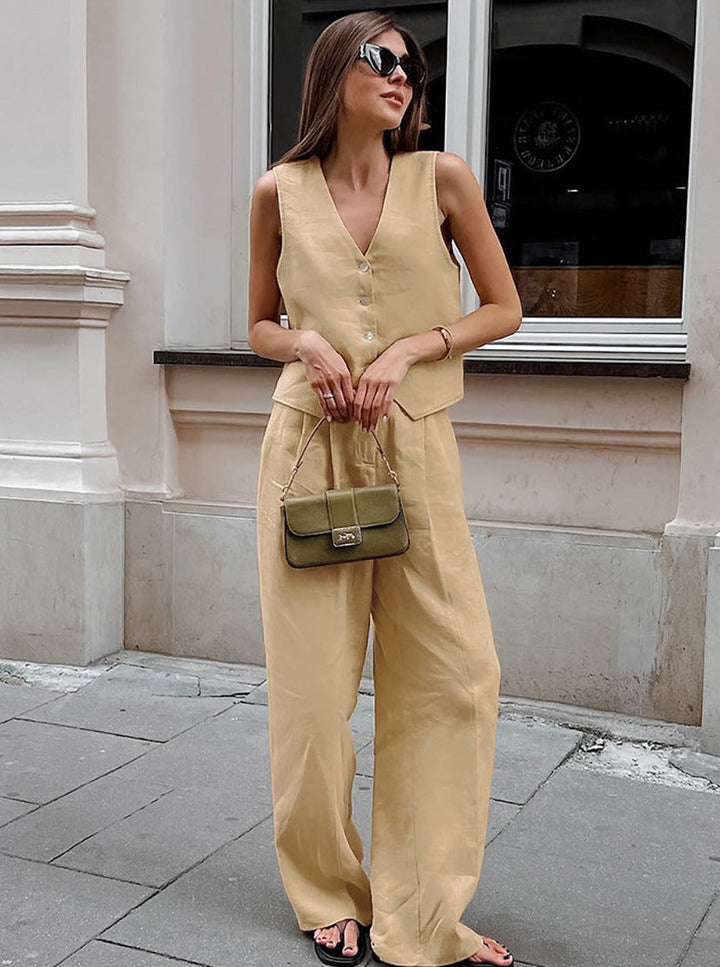 Arianna - Mouwloze casual jumpsuit en modieuze broek