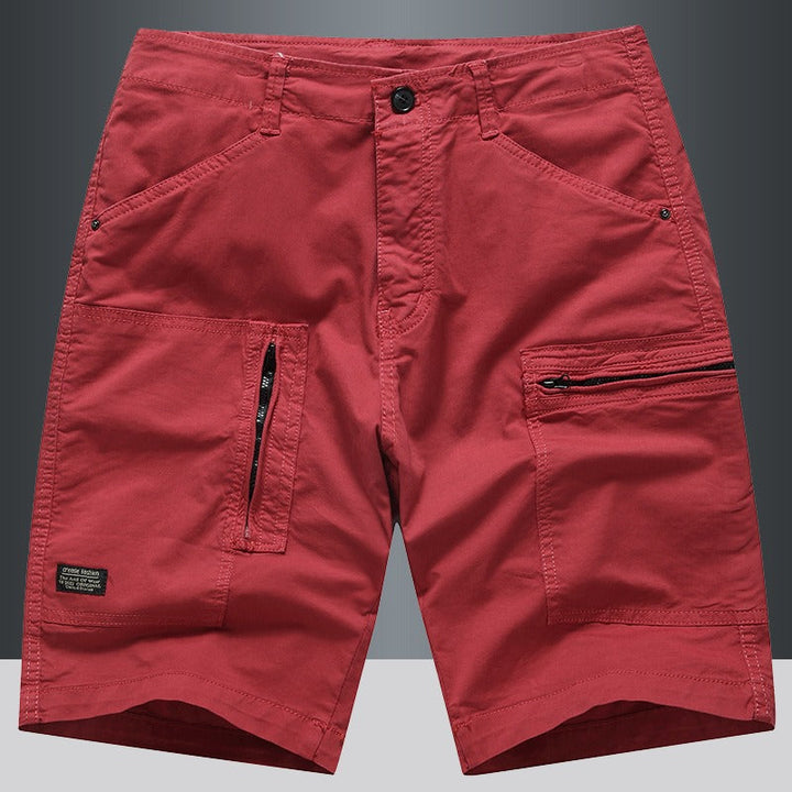 Rechte cargo short met rits voor heren - Elias