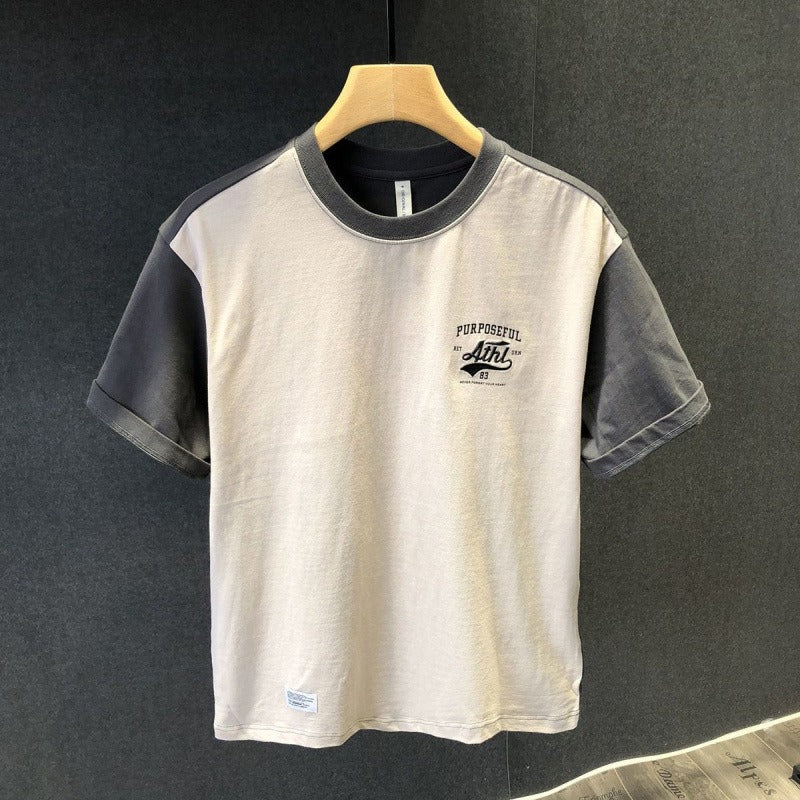 Katoenen T-shirt voor heren met minimalistische print in urban stijl - Damián