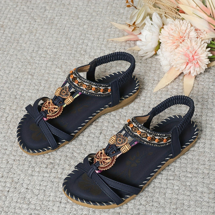 Geborduurde damessandalen in bohemian stijl - Alma