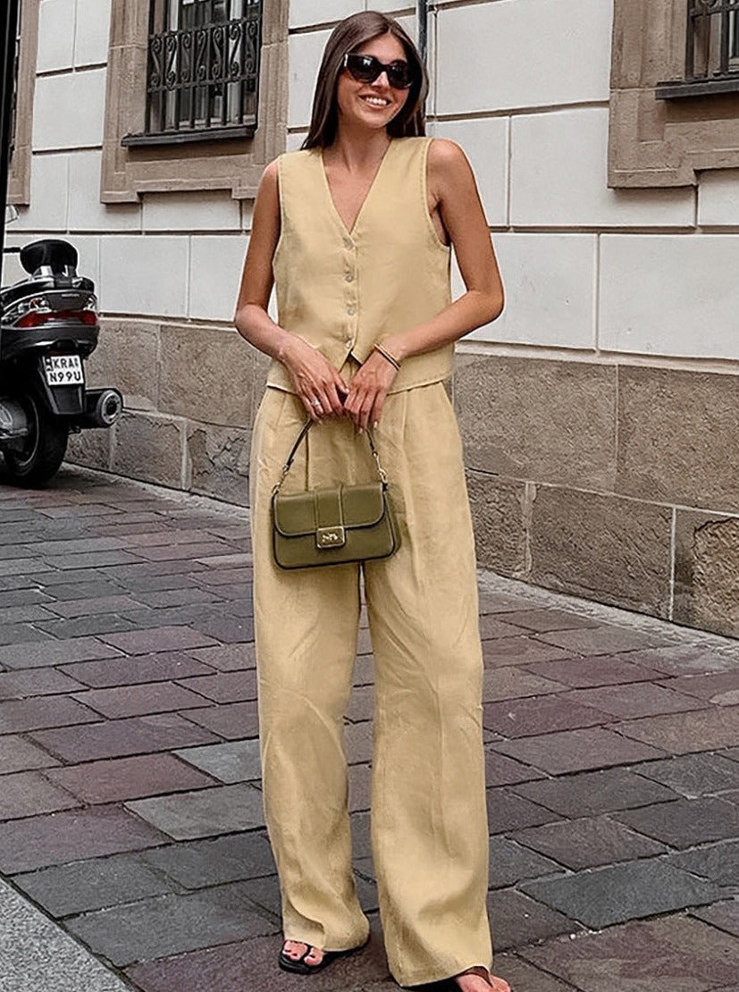 Arianna - Mouwloze casual jumpsuit en modieuze broek