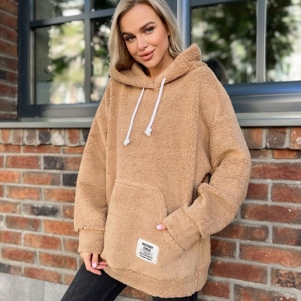 RACHEL - Modieuze pluche hoodie