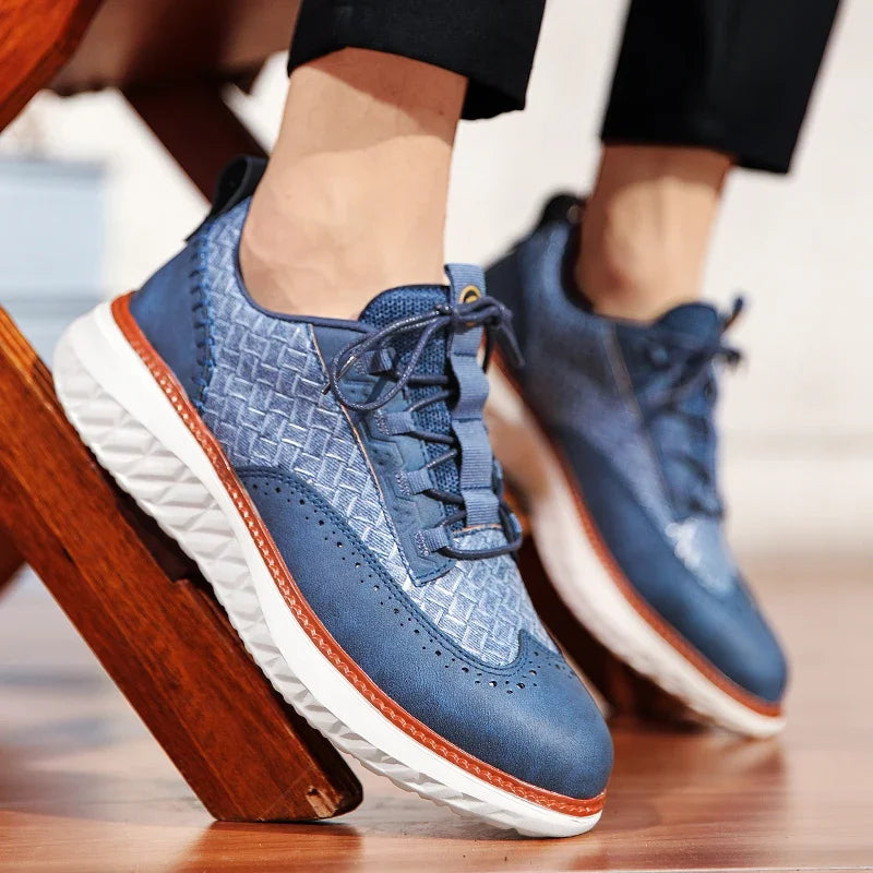Leren gestikte schoenen - Efialtes