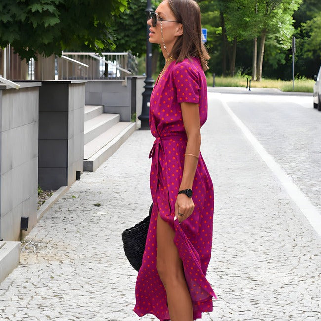 VALERIA - Streetwear jurk met V-halslijn