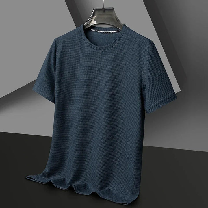 Heren-T-shirt met korte mouwen - structuur & ronde hals