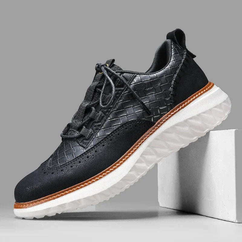 Leren gestikte schoenen - Efialtes