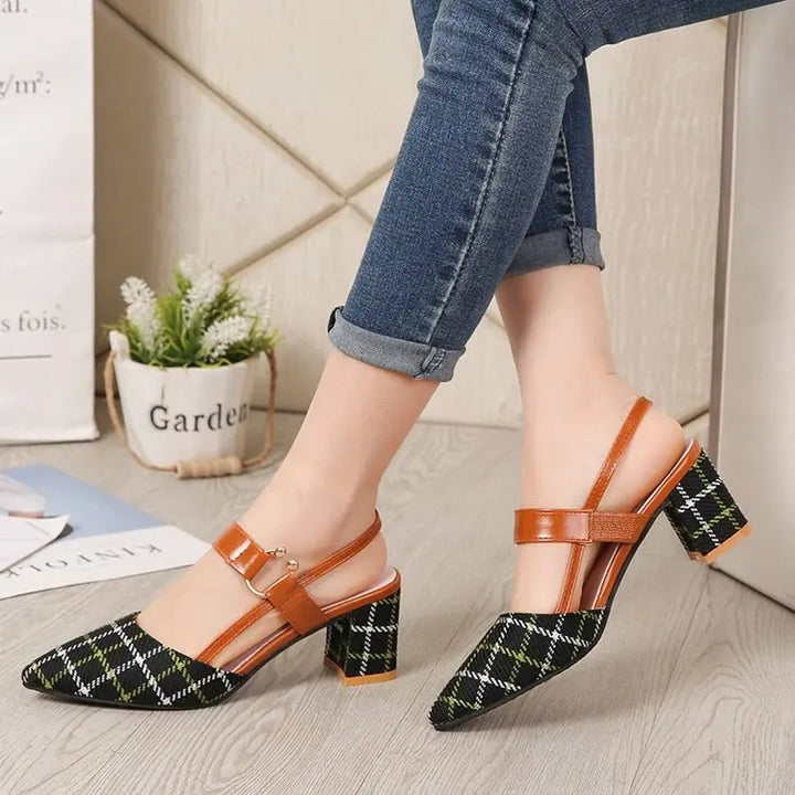 Halfhoge Slingback Schoen - Regina