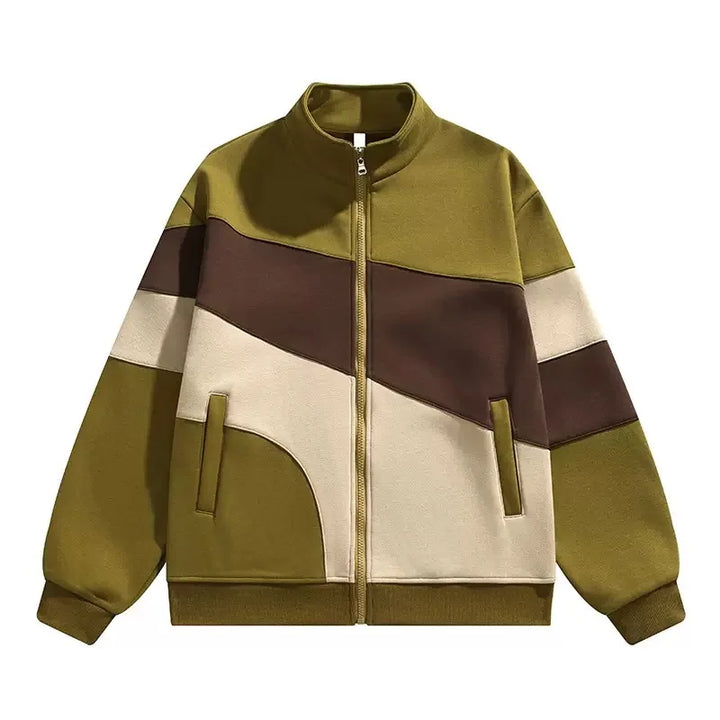 Vegan sportjack met ritssluiting en colourblocking - Ardan