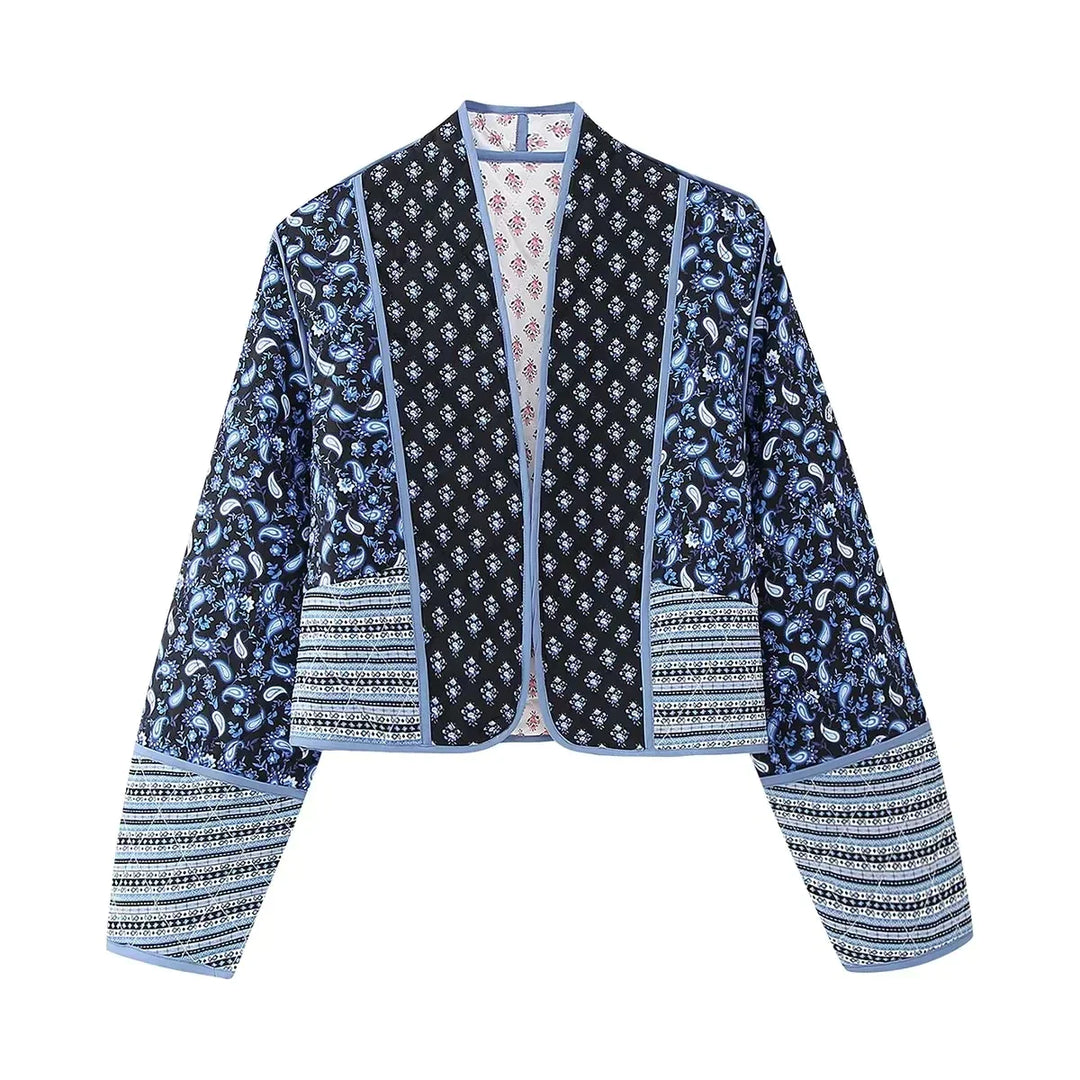 Elowen - Vintage gebloemd patchwork damesjack