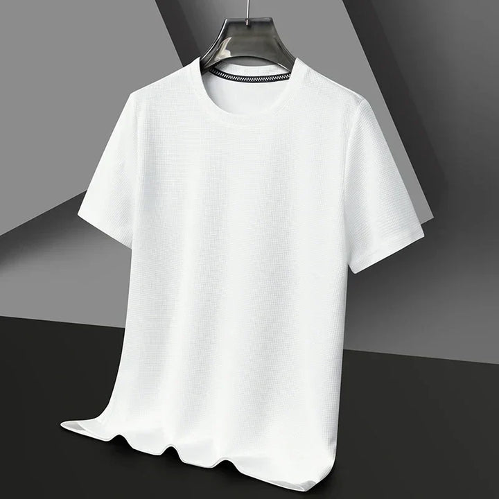 Heren-T-shirt met korte mouwen - structuur & ronde hals