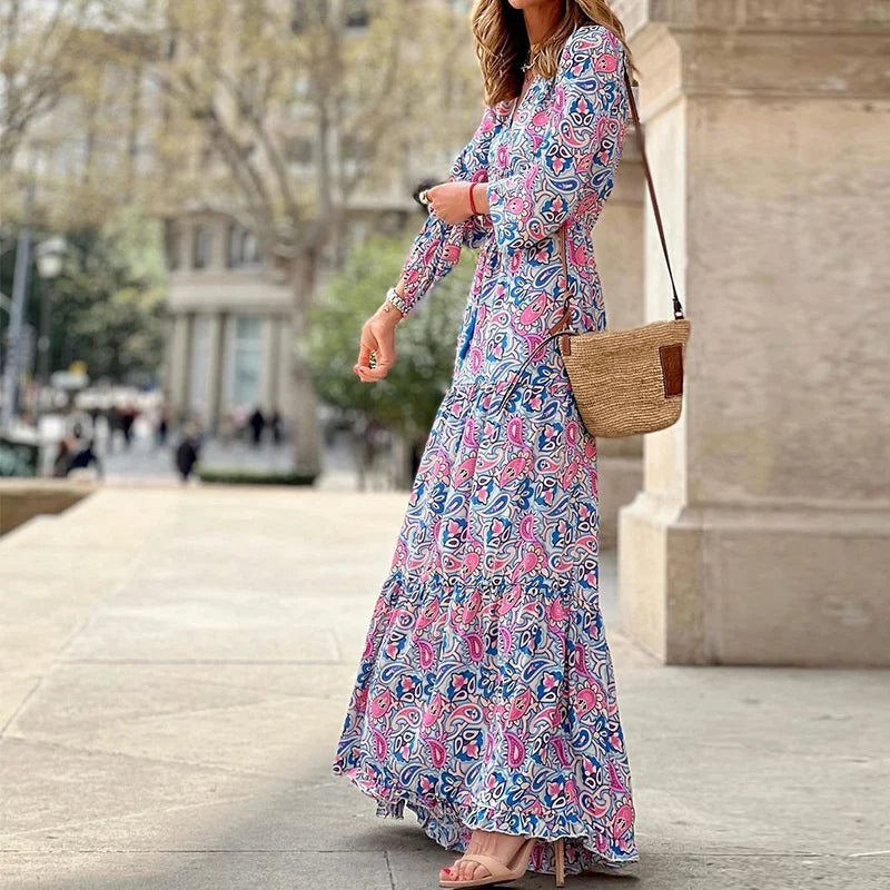 Amara Boheemse Paisley Maxi Dress