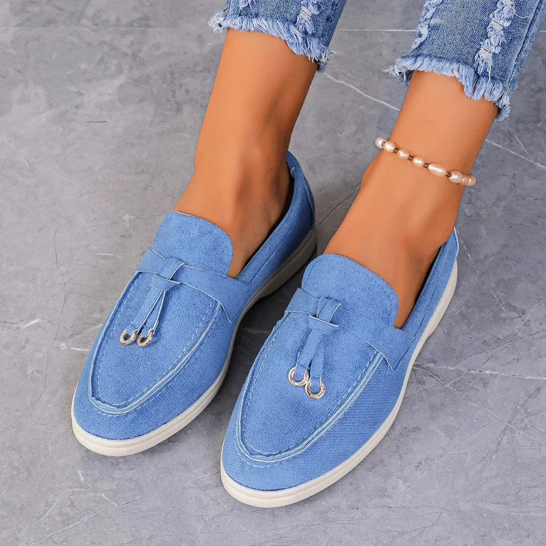 Suède loafer met kwastjes - Wendy