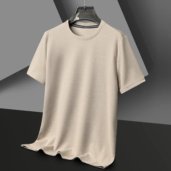 Heren-T-shirt met korte mouwen - structuur & ronde hals