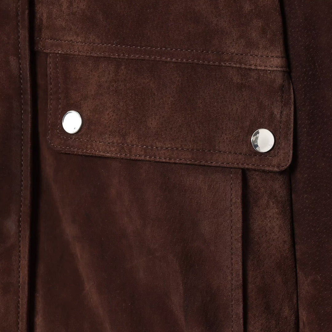 Damesjack van suède met zakken aan de voorkant - Mireane