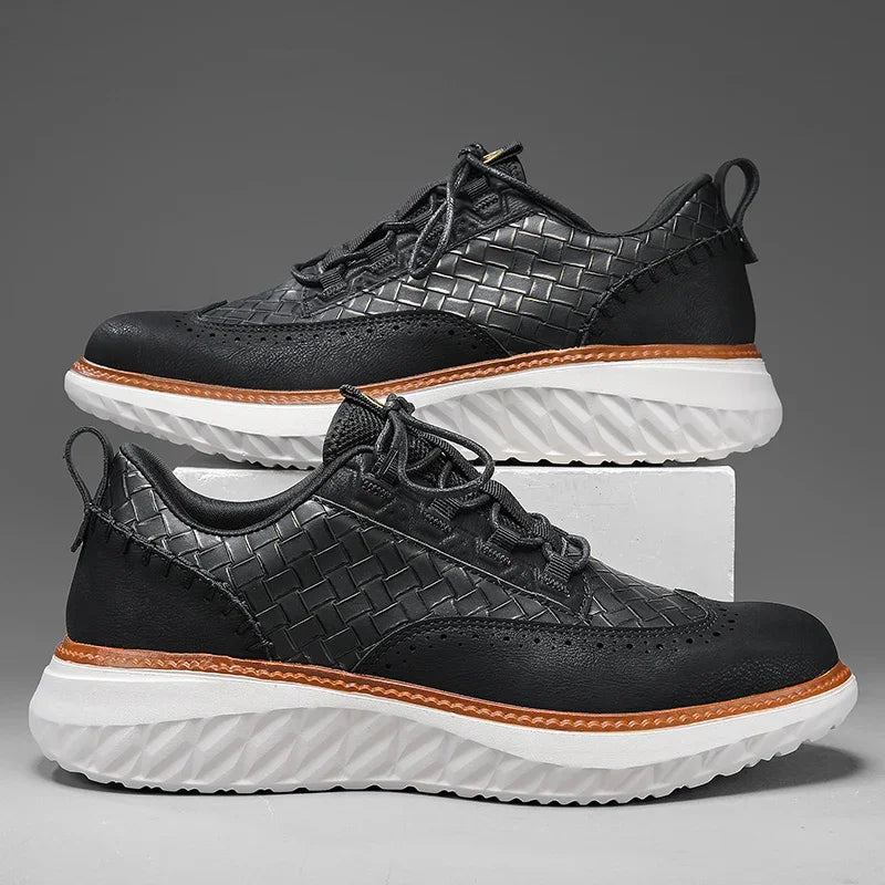 Leren gestikte schoenen - Efialtes
