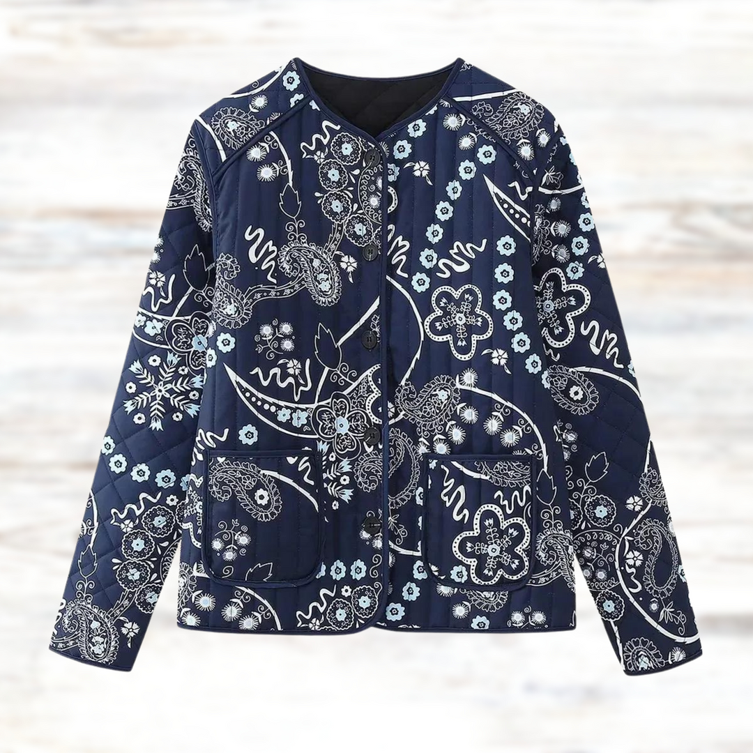 Luciana - Vintage jas met bloemenprint