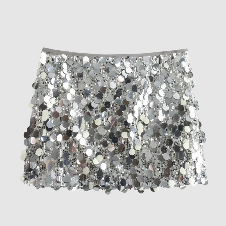 Elegante minirok met fonkelende pailletten, perfect voor een glamoureuze feestlook