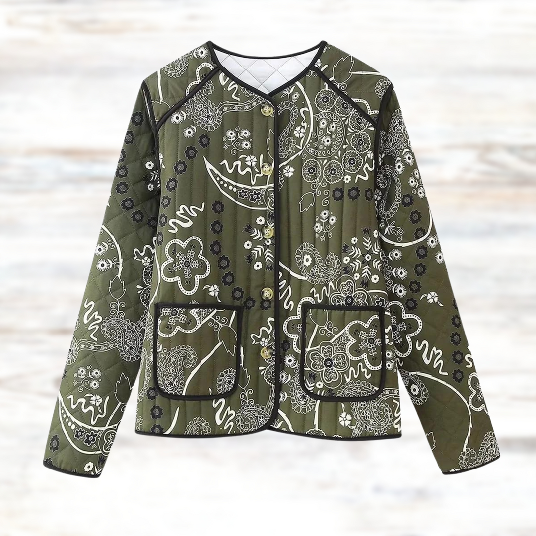 Luciana - Vintage jas met bloemenprint