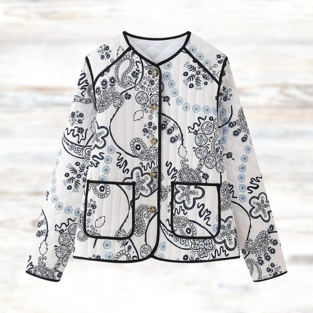 Luciana - Vintage jas met bloemenprint