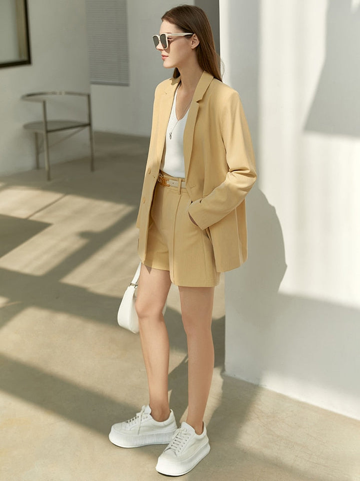 Jena - Casual kanten blazer jumpsuit