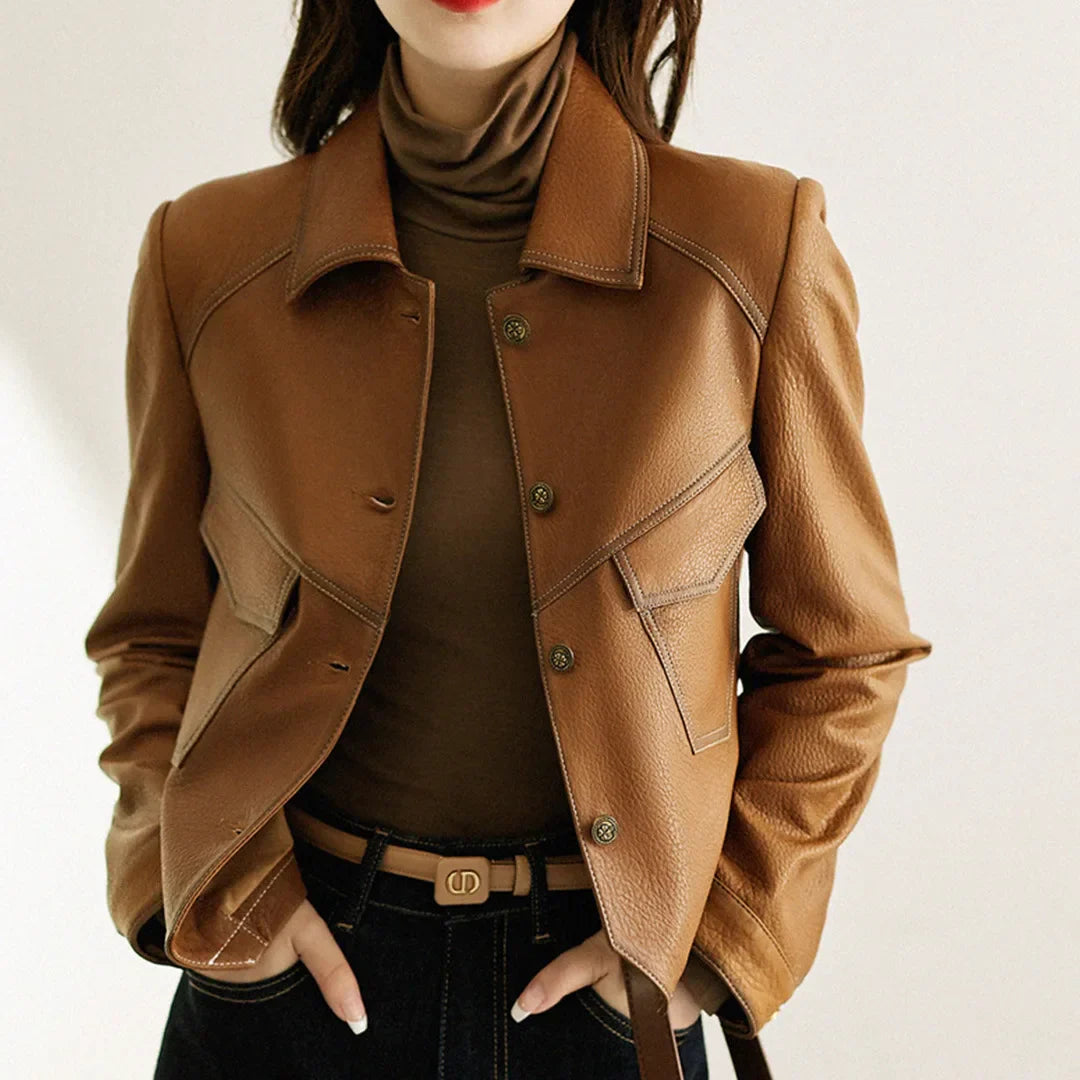 Elegant leren jack - Silvana