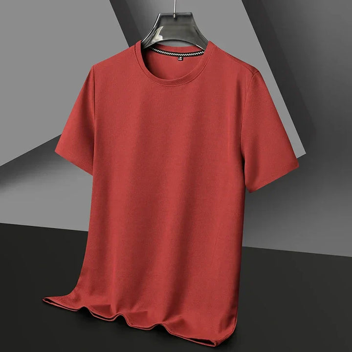 Heren-T-shirt met korte mouwen - structuur & ronde hals