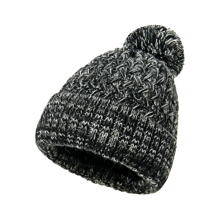 Gebreide damesmuts met pompon - Kireva