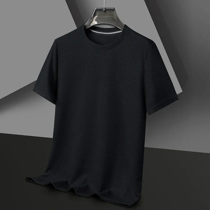 Heren-T-shirt met korte mouwen - structuur & ronde hals