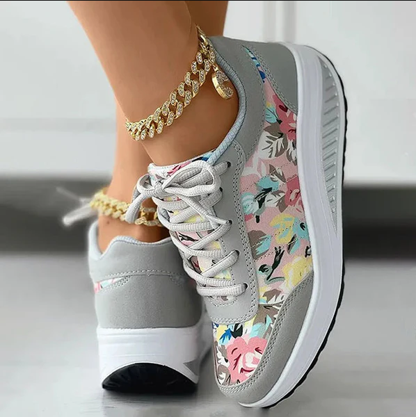 Luisa - Zomerse canvas schoenen met bloemenpatroon voor dames