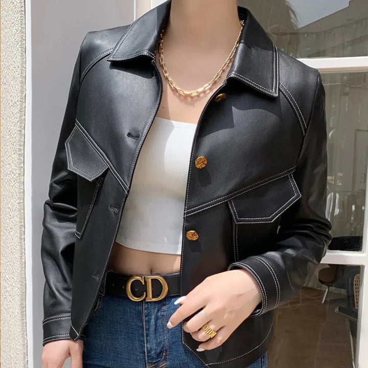 Elegant leren jack - Silvana