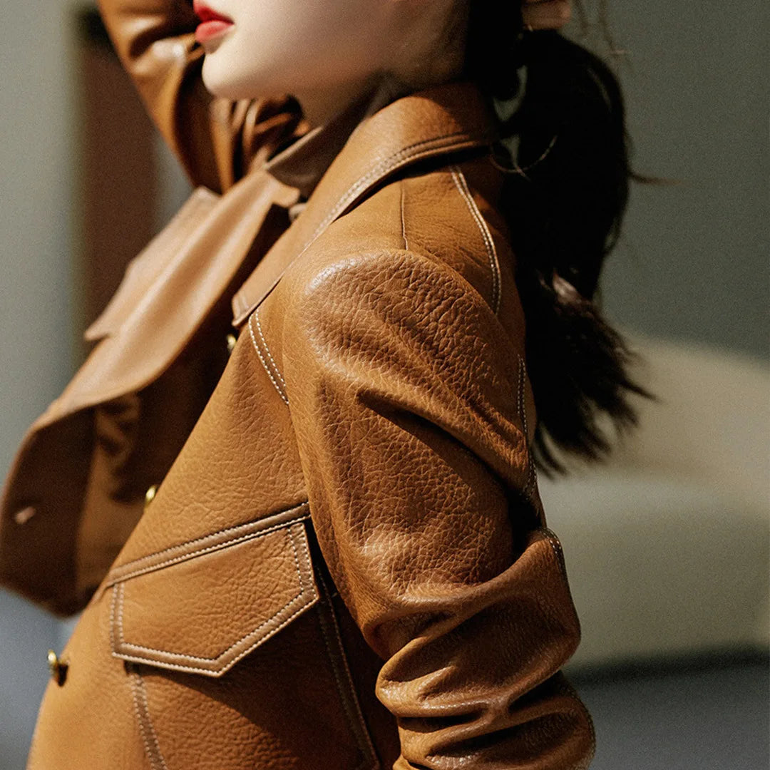 Elegant leren jack - Silvana