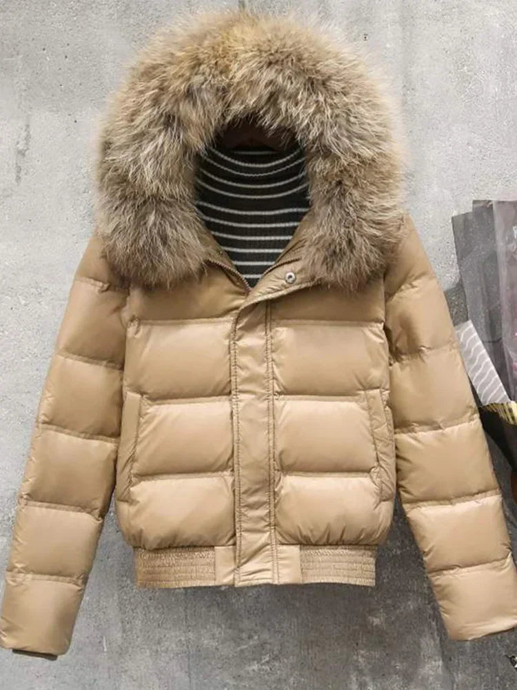 Gewatteerd damesjack met capuchon - Romantza