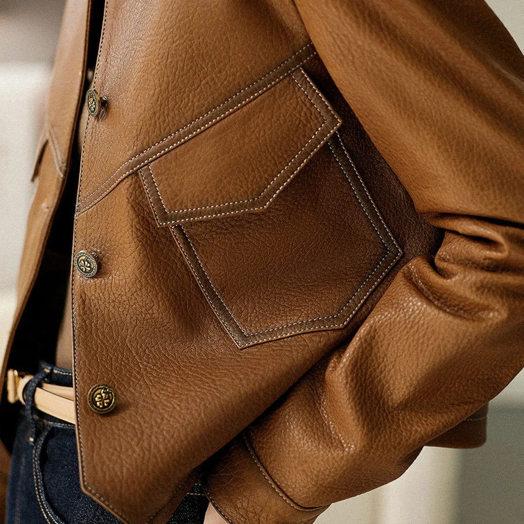 Elegant leren jack - Silvana
