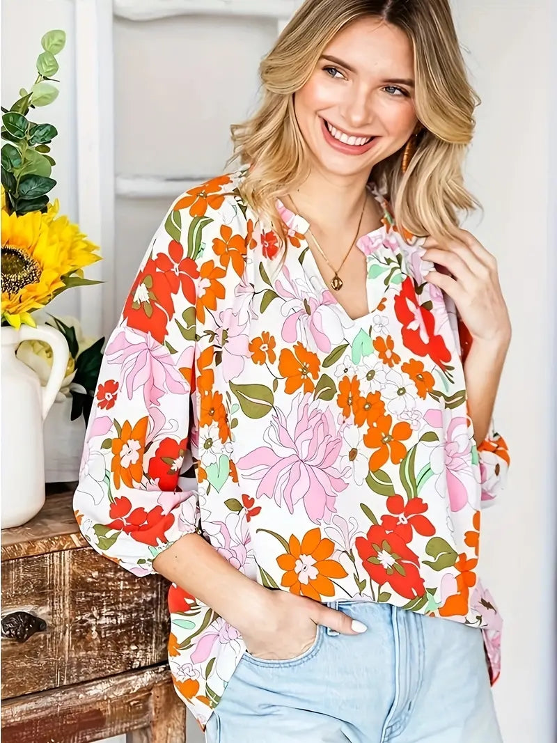 Evyla - Blouse met bloemen