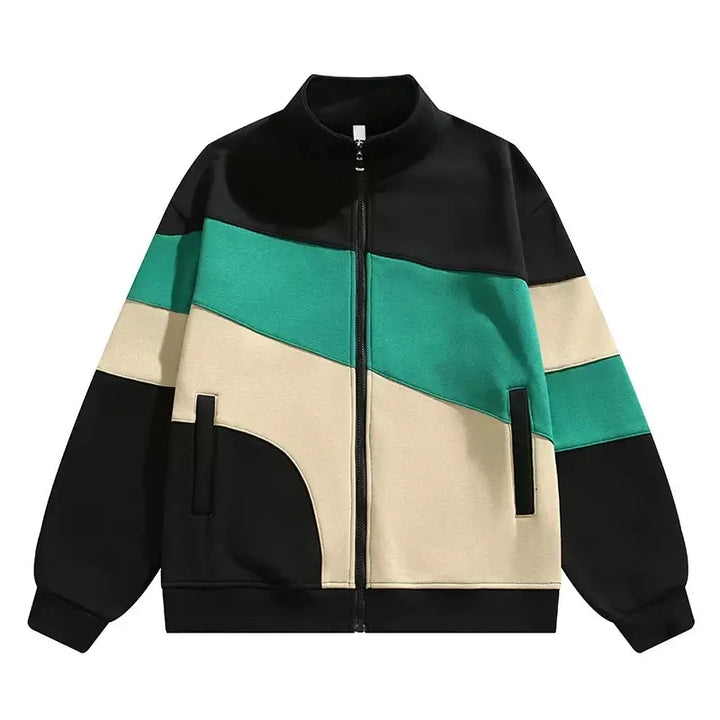 Vegan sportjack met ritssluiting en colourblocking - Ardan