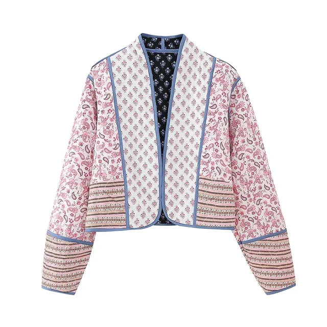 Elowen - Vintage gebloemd patchwork damesjack