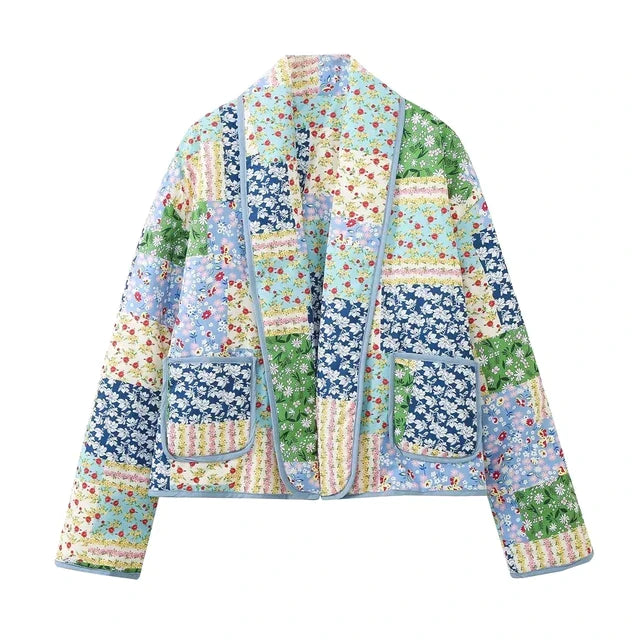 Elowen - Vintage gebloemd patchwork damesjack