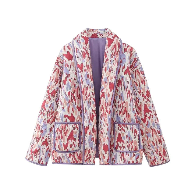 Brianna - Vintage bedrukte patchworkjas