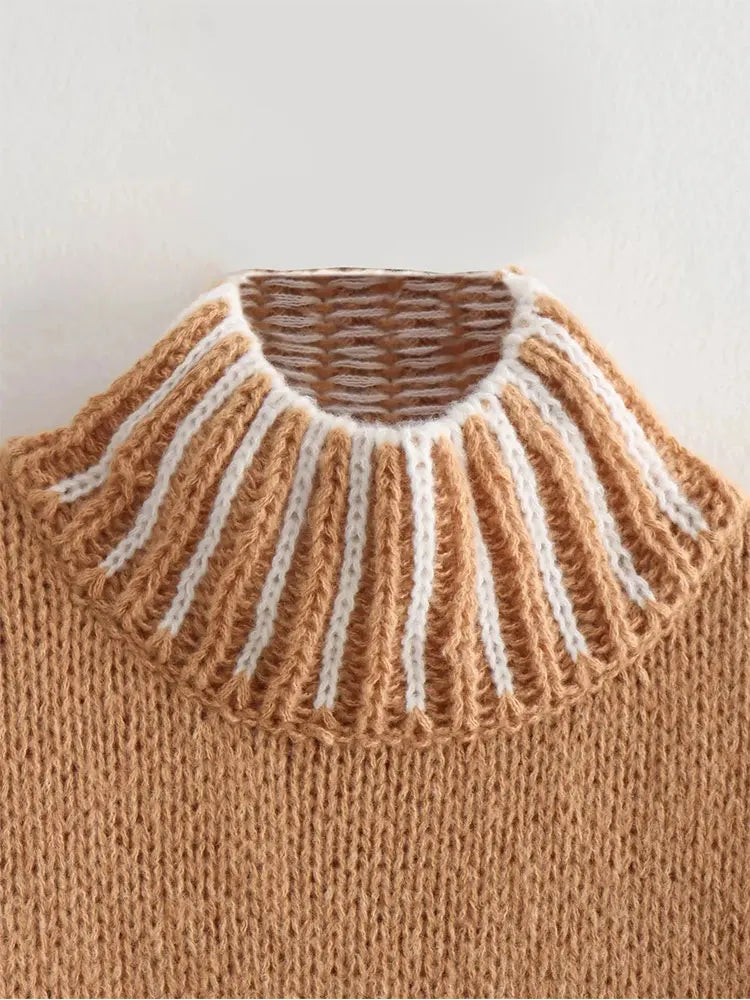 Karin - Vintage trui met hoge kraag