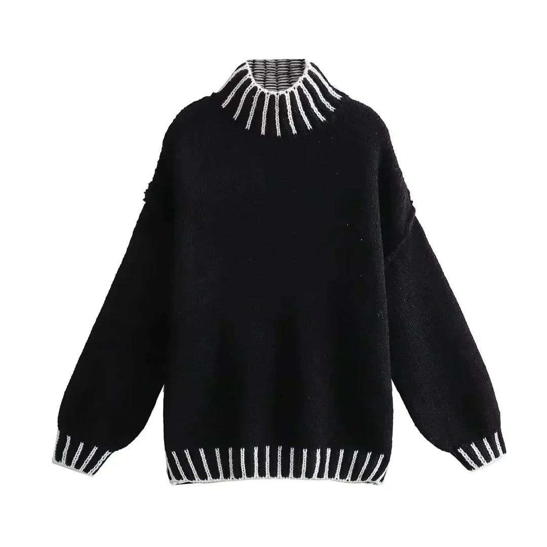 Karin - Vintage trui met hoge kraag