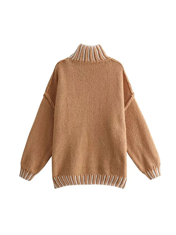 Karin - Vintage trui met hoge kraag