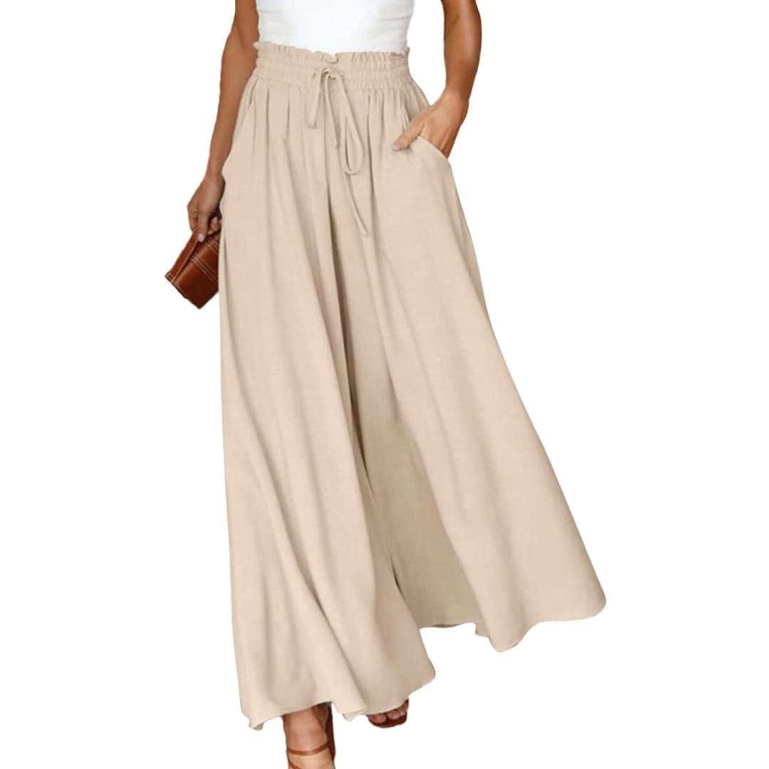 Losse broek met wijde pijpen voor dames - Zomer - Comfortabel