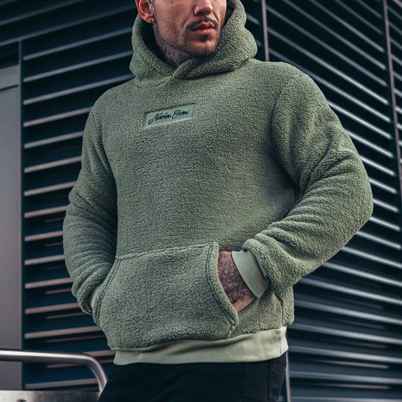 Luxe pluchen hoodie voor mannen