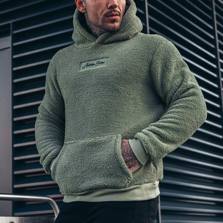 Luxe pluchen hoodie voor mannen