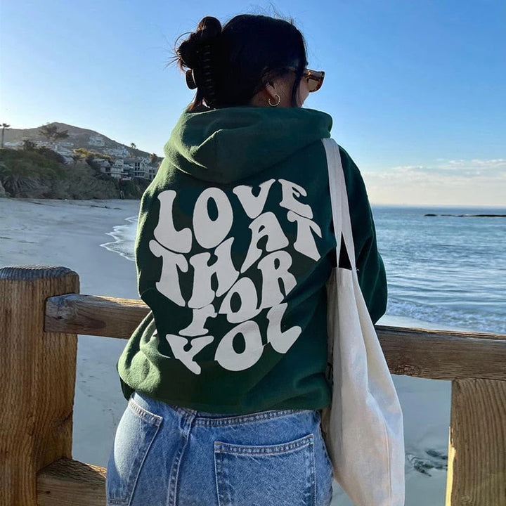LAVINIA - 100% katoenen statement hoodie