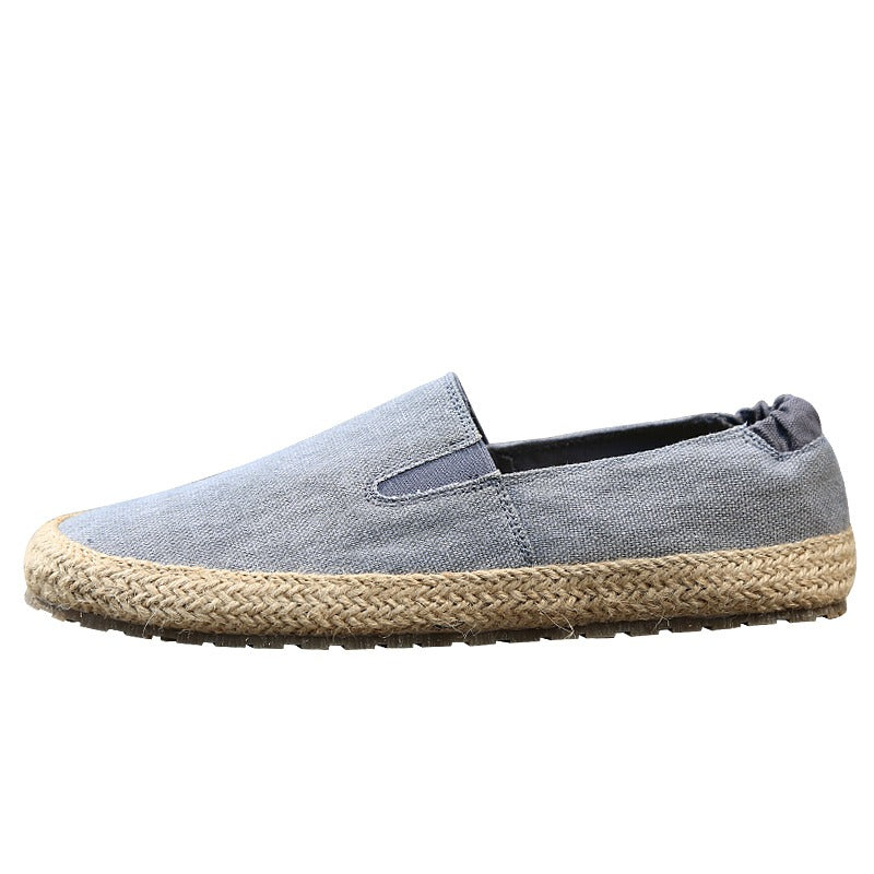 Ademende espadrilles van canvas voor heren met natuurlijke jute zool - Olver