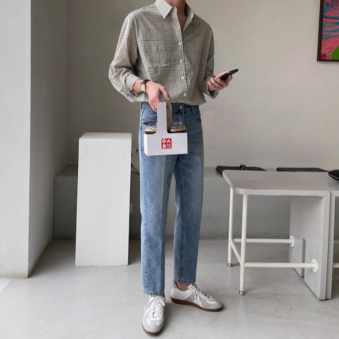 Rechte herenjeans met lichte wassing - Stellan