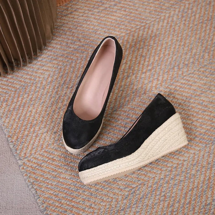 Platte damesschoenen met gevlochten zool in espadrillestijl - Élodie